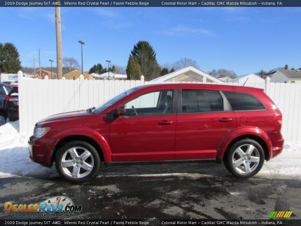 2009 Dodge Journey SXT AWD Inferno Red Crystal Pearl / Pastel Pebble Beige Photo #2