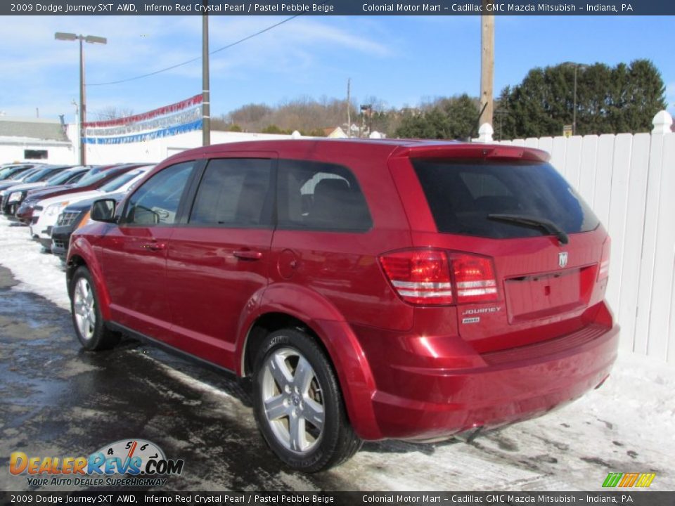 2009 Dodge Journey SXT AWD Inferno Red Crystal Pearl / Pastel Pebble Beige Photo #4