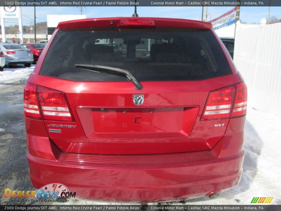 2009 Dodge Journey SXT AWD Inferno Red Crystal Pearl / Pastel Pebble Beige Photo #6