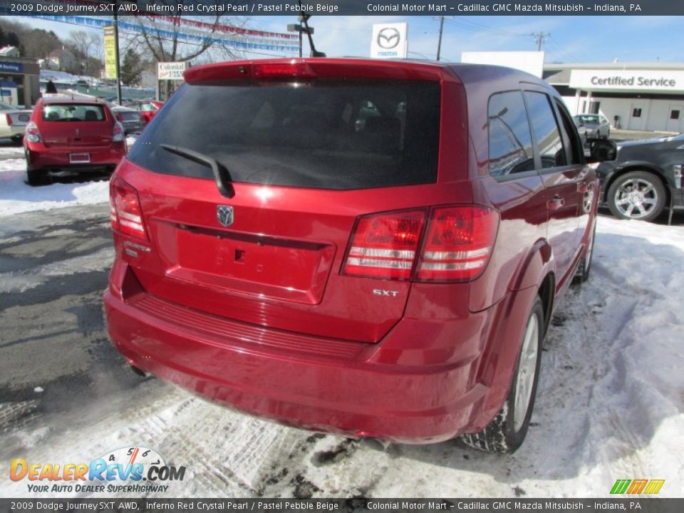 2009 Dodge Journey SXT AWD Inferno Red Crystal Pearl / Pastel Pebble Beige Photo #7