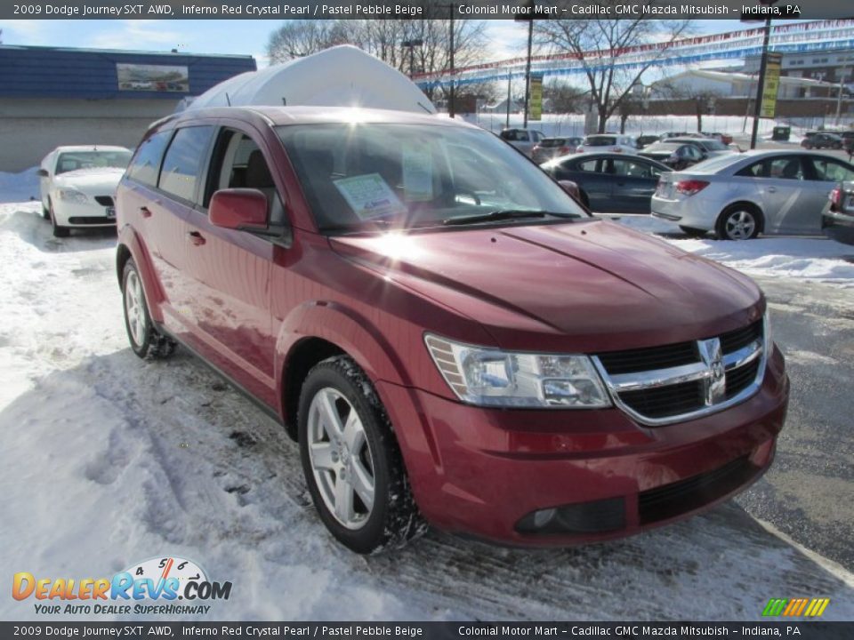 2009 Dodge Journey SXT AWD Inferno Red Crystal Pearl / Pastel Pebble Beige Photo #8