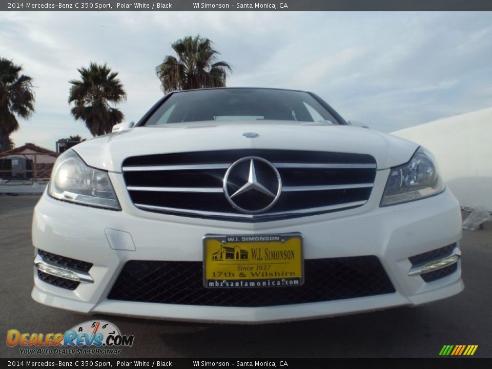 2014 Mercedes-Benz C 350 Sport Polar White / Black Photo #2