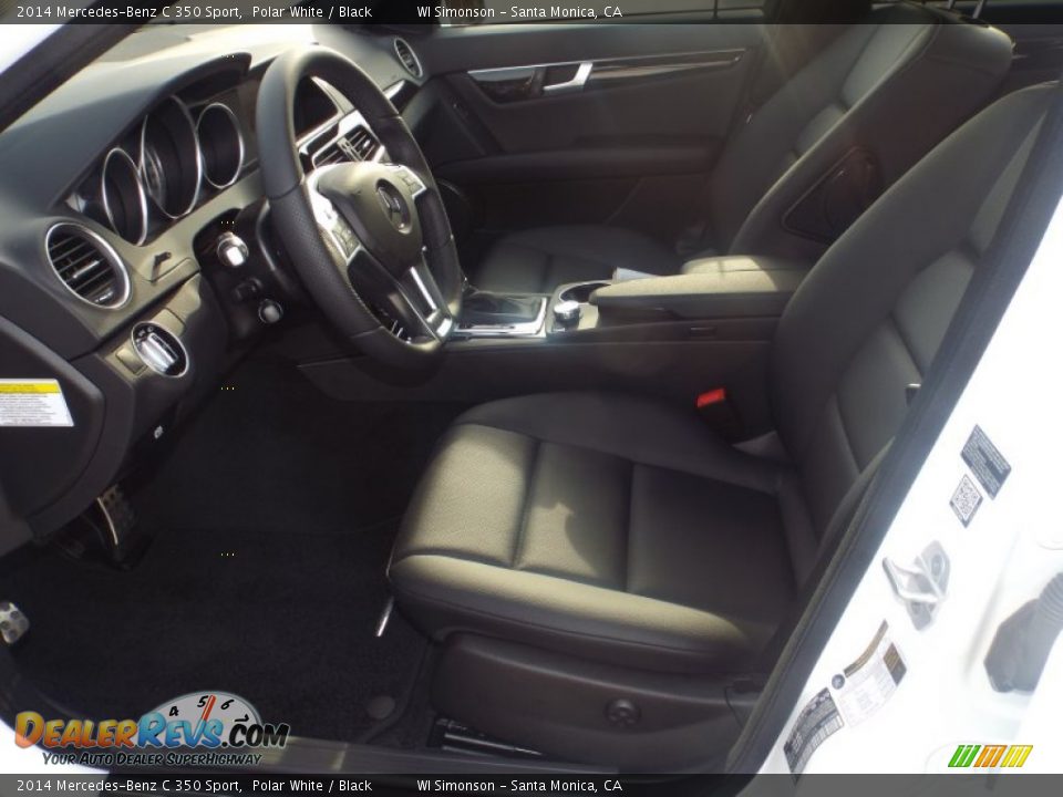 2014 Mercedes-Benz C 350 Sport Polar White / Black Photo #7