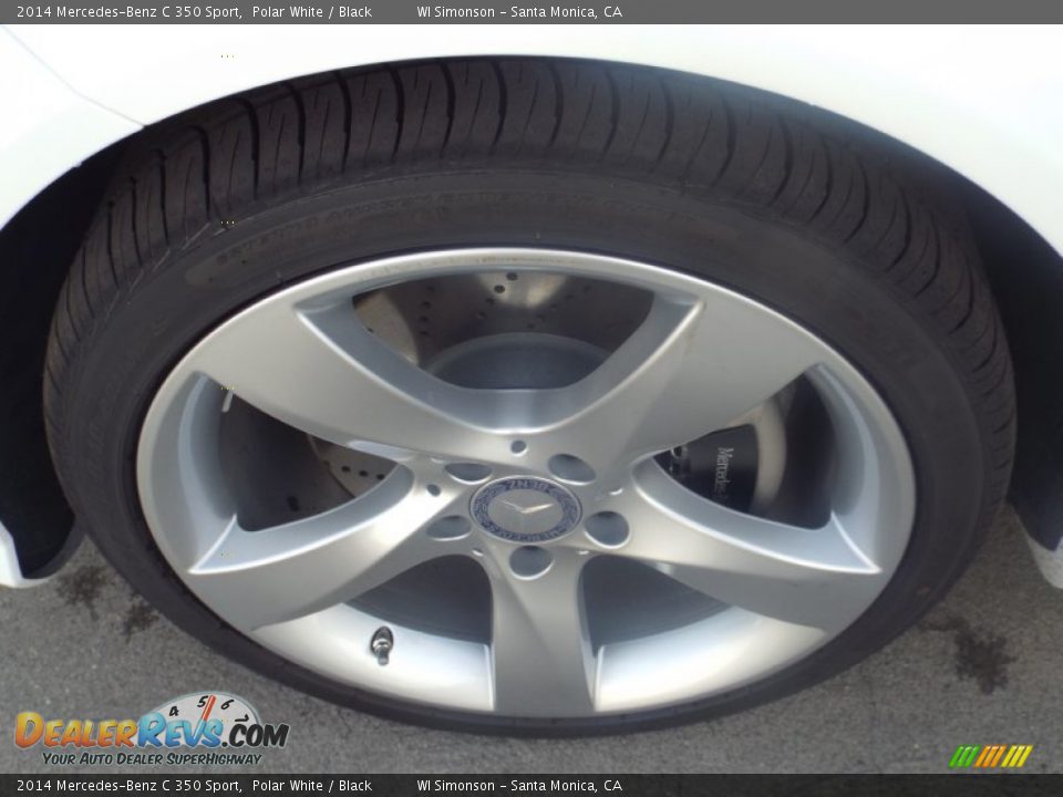2014 Mercedes-Benz C 350 Sport Polar White / Black Photo #10