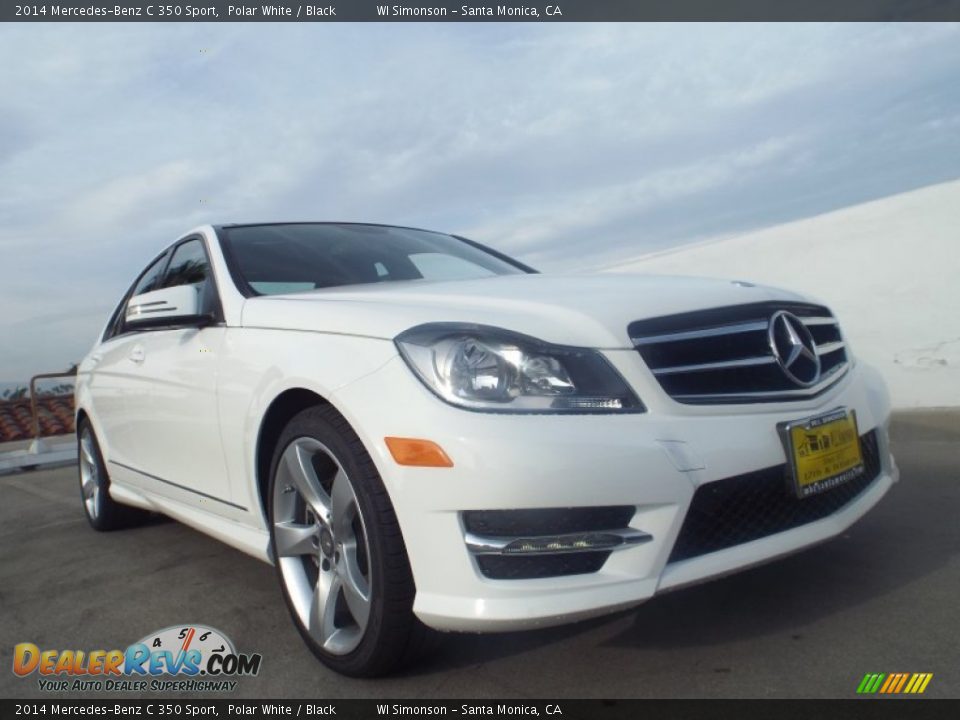 2014 Mercedes-Benz C 350 Sport Polar White / Black Photo #11