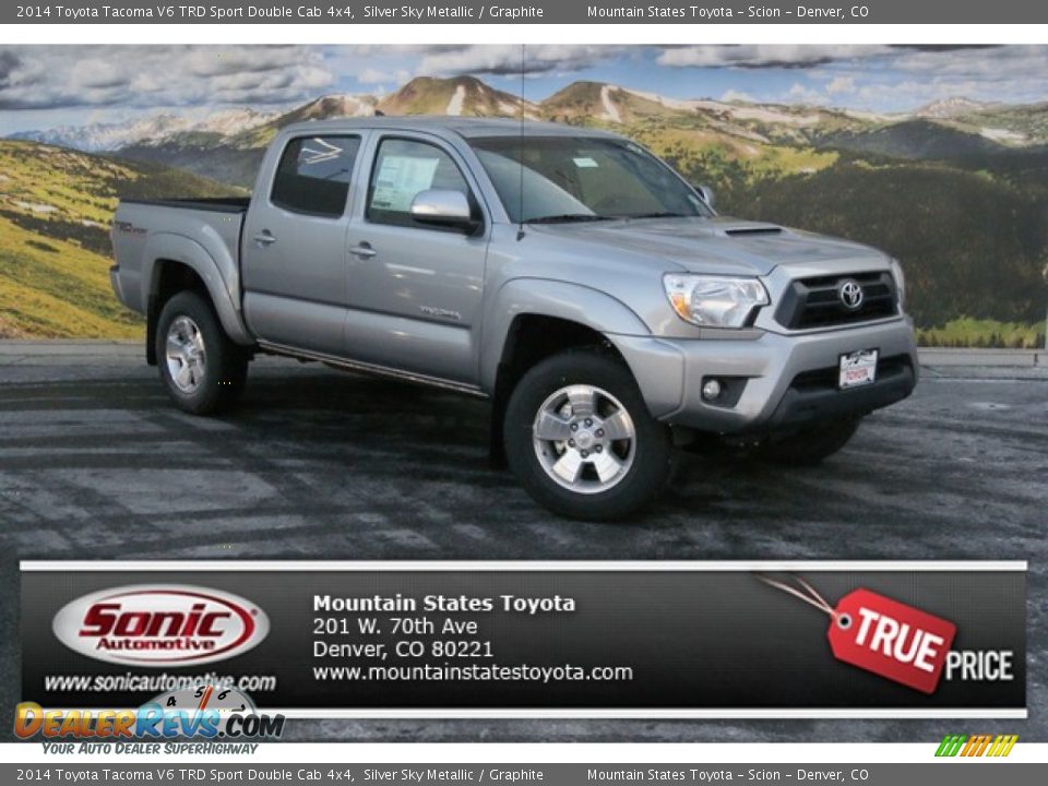 2014 Toyota Tacoma V6 TRD Sport Double Cab 4x4 Silver Sky Metallic / Graphite Photo #1