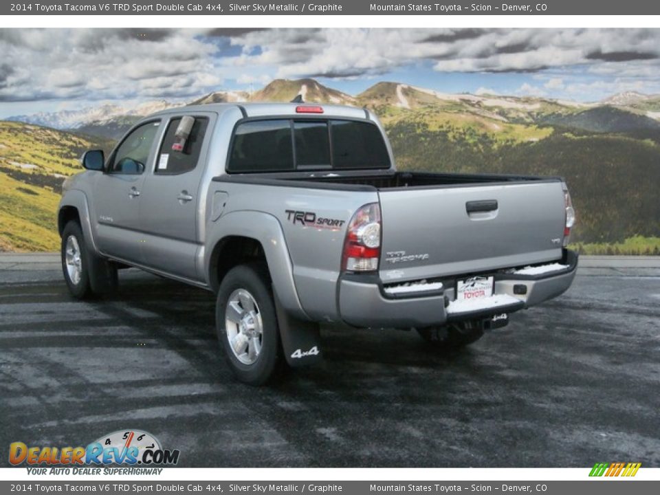 2014 Toyota Tacoma V6 TRD Sport Double Cab 4x4 Silver Sky Metallic / Graphite Photo #3