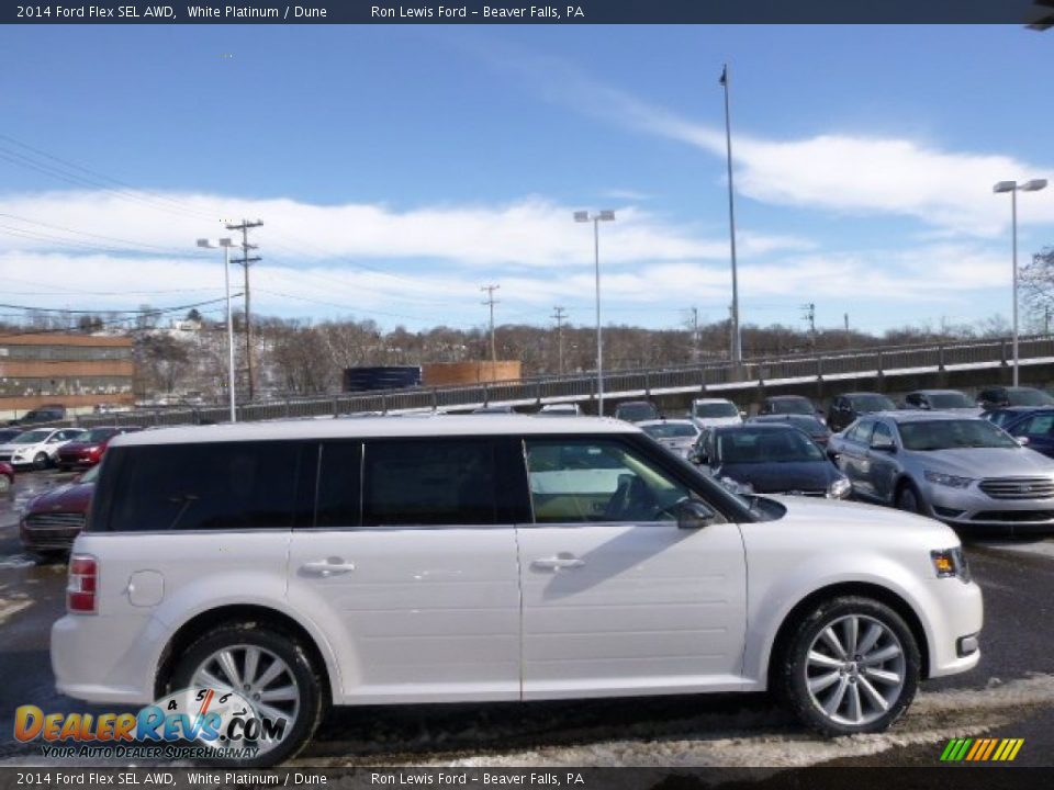 2014 Ford Flex SEL AWD White Platinum / Dune Photo #1