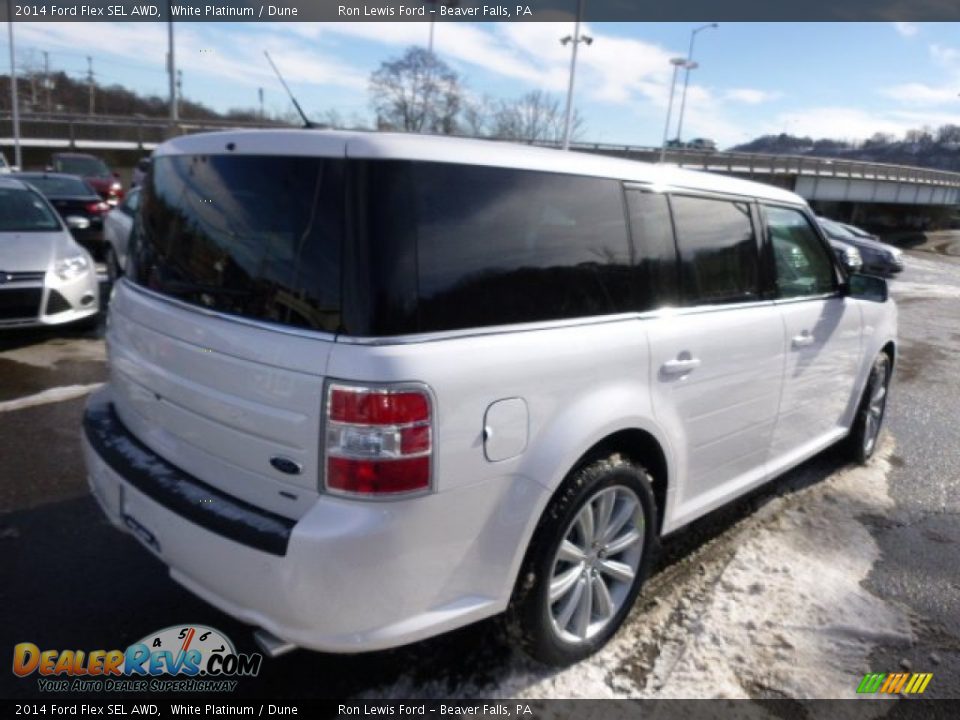 2014 Ford Flex SEL AWD White Platinum / Dune Photo #8