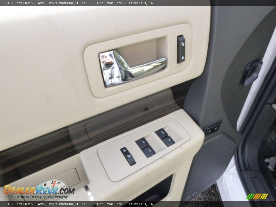 2014 Ford Flex SEL AWD White Platinum / Dune Photo #14