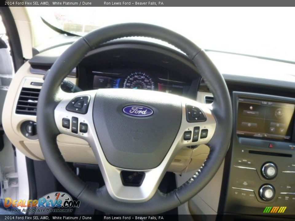 2014 Ford Flex SEL AWD Steering Wheel Photo #19