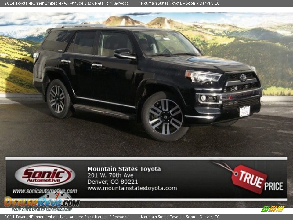 2014 Toyota 4Runner Limited 4x4 Attitude Black Metallic / Redwood Photo #1