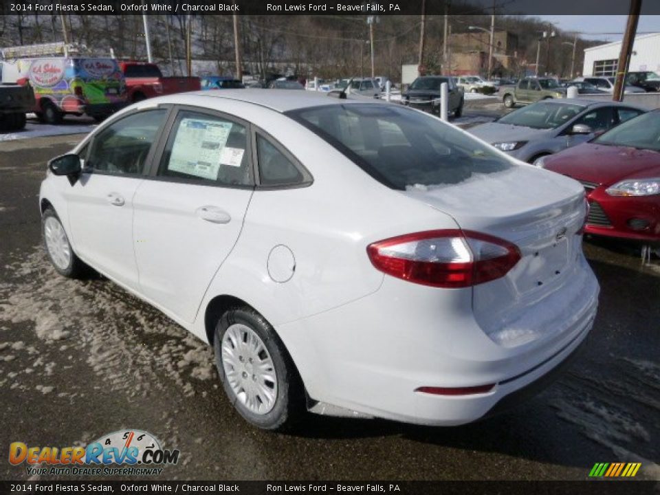 2014 Ford Fiesta S Sedan Oxford White / Charcoal Black Photo #6
