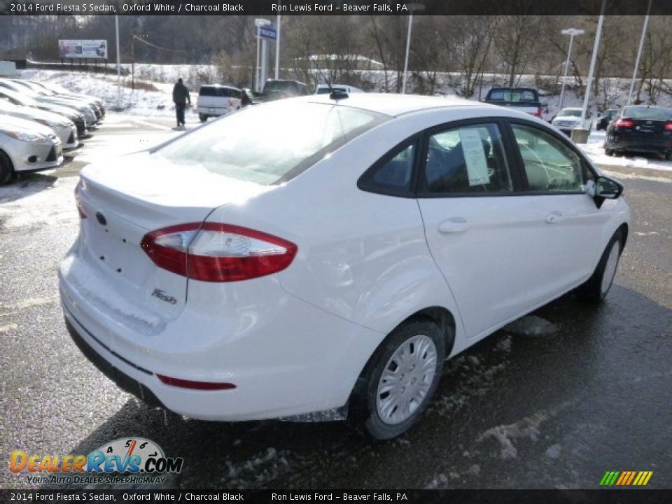 2014 Ford Fiesta S Sedan Oxford White / Charcoal Black Photo #8