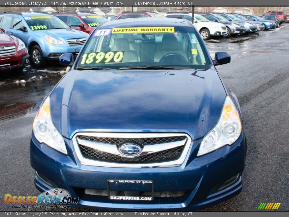2011 Subaru Legacy 2.5i Premium Azurite Blue Pearl / Warm Ivory Photo #2