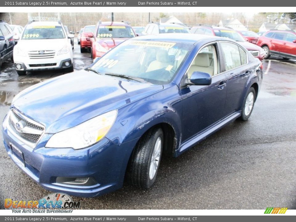 2011 Subaru Legacy 2.5i Premium Azurite Blue Pearl / Warm Ivory Photo #3