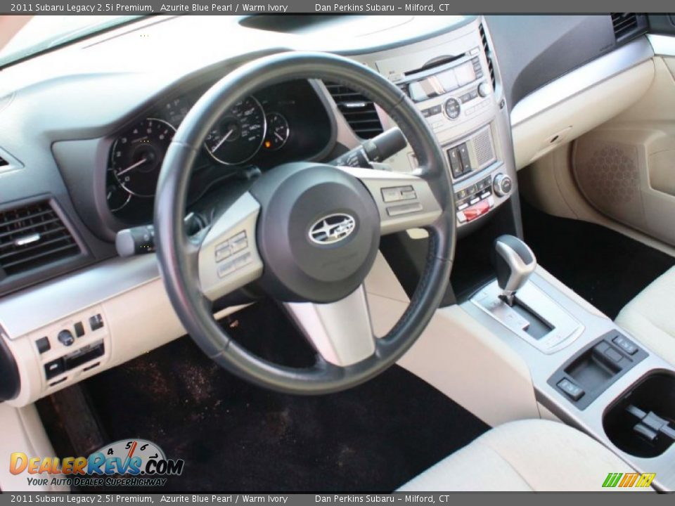 2011 Subaru Legacy 2.5i Premium Azurite Blue Pearl / Warm Ivory Photo #5