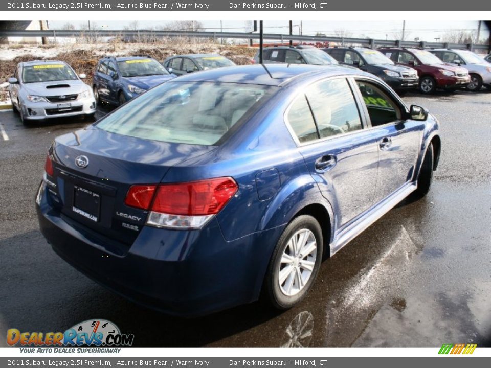 2011 Subaru Legacy 2.5i Premium Azurite Blue Pearl / Warm Ivory Photo #6