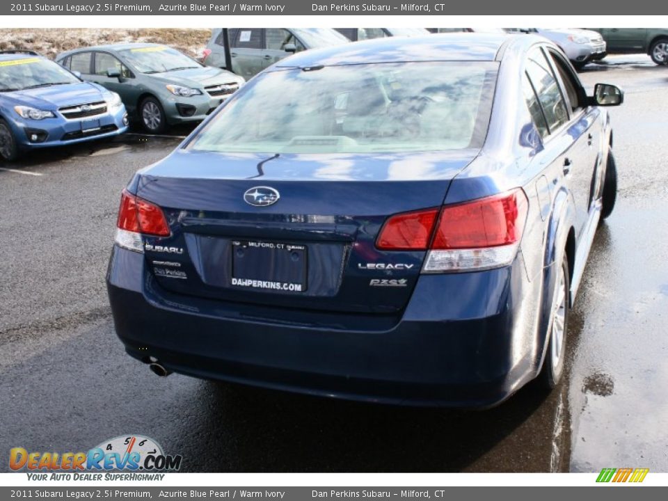 2011 Subaru Legacy 2.5i Premium Azurite Blue Pearl / Warm Ivory Photo #7