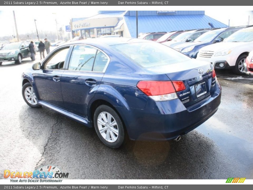 2011 Subaru Legacy 2.5i Premium Azurite Blue Pearl / Warm Ivory Photo #8