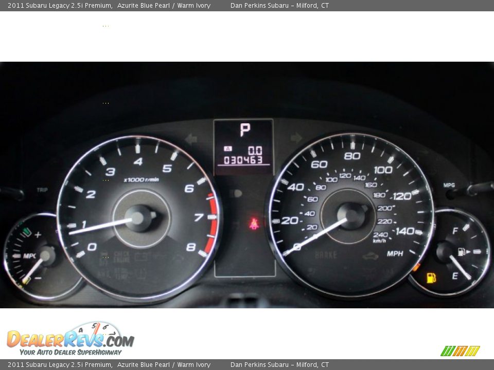 2011 Subaru Legacy 2.5i Premium Azurite Blue Pearl / Warm Ivory Photo #13