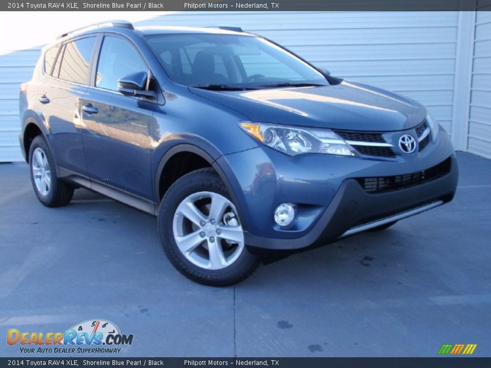 2014 Toyota RAV4 XLE Shoreline Blue Pearl / Black Photo #2