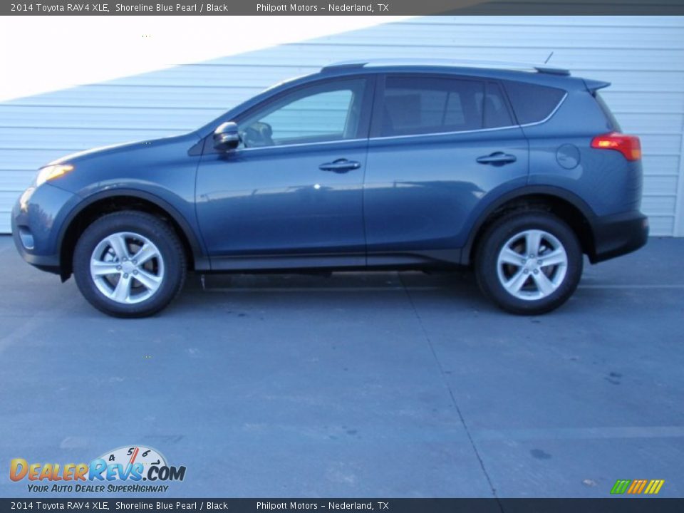 2014 Toyota RAV4 XLE Shoreline Blue Pearl / Black Photo #6
