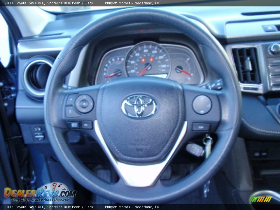 2014 Toyota RAV4 XLE Shoreline Blue Pearl / Black Photo #32