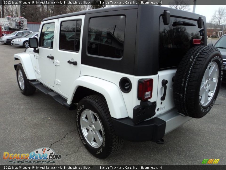 2012 Jeep Wrangler Unlimited Sahara 4x4 Bright White / Black Photo #3