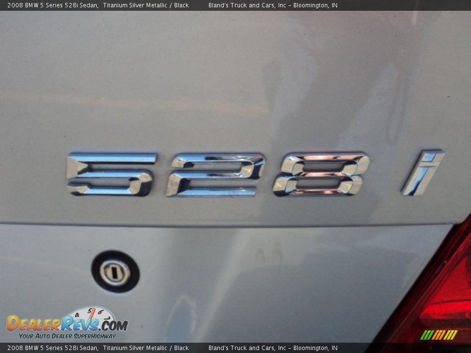 2008 BMW 5 Series 528i Sedan Titanium Silver Metallic / Black Photo #27