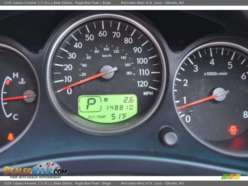 2005 Subaru Forester 2.5 XS L.L.Bean Edition Regal Blue Pearl / Beige Photo #15