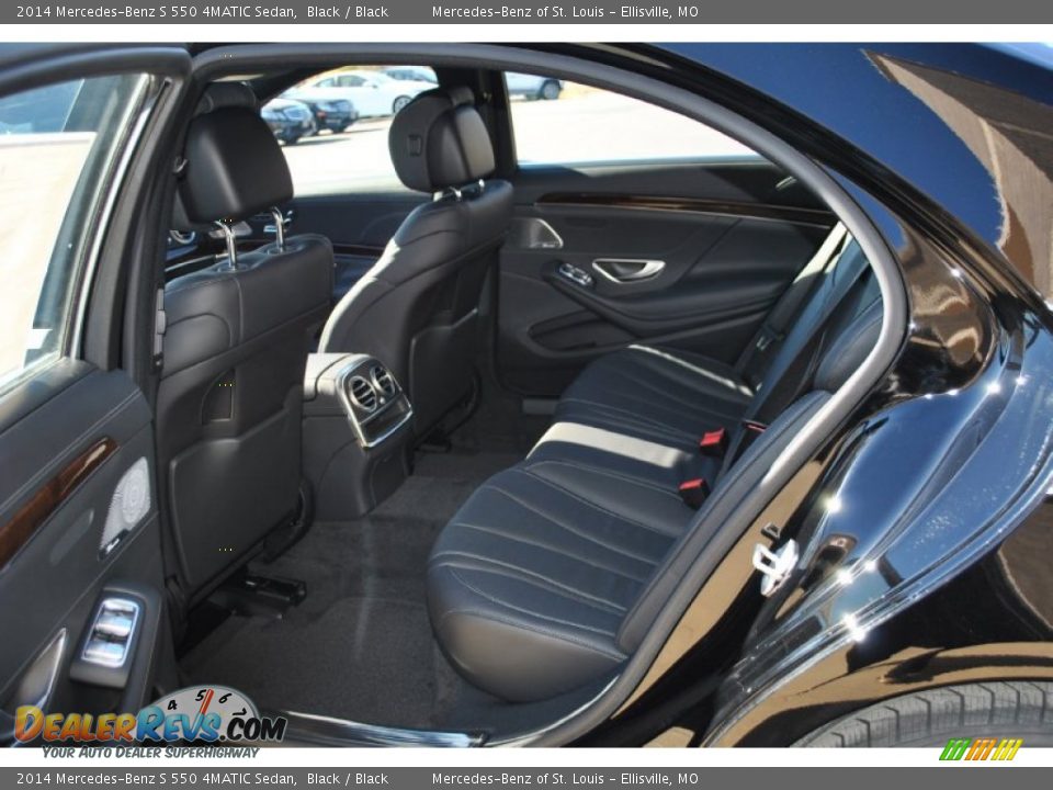 Rear Seat of 2014 Mercedes-Benz S 550 4MATIC Sedan Photo #8