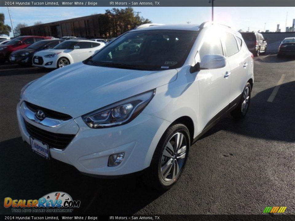 2014 Hyundai Tucson Limited Winter White / Beige Photo #1