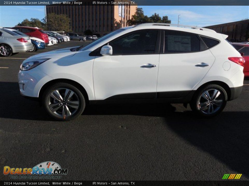 2014 Hyundai Tucson Limited Winter White / Beige Photo #3