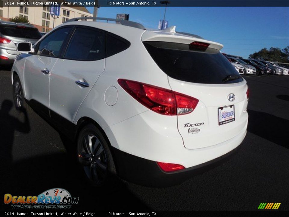 2014 Hyundai Tucson Limited Winter White / Beige Photo #4