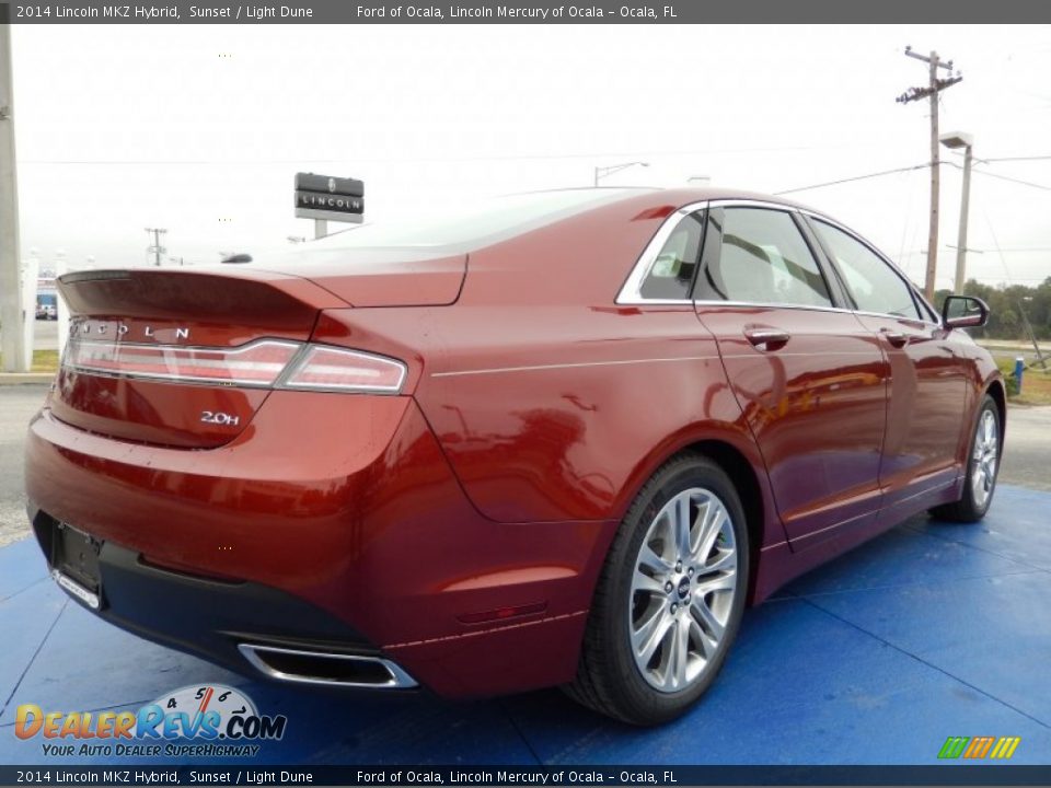 2014 Lincoln MKZ Hybrid Sunset / Light Dune Photo #3