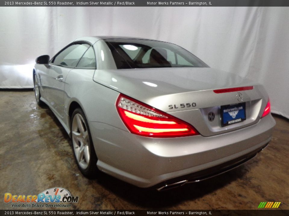2013 Mercedes-Benz SL 550 Roadster Iridium Silver Metallic / Red/Black Photo #6