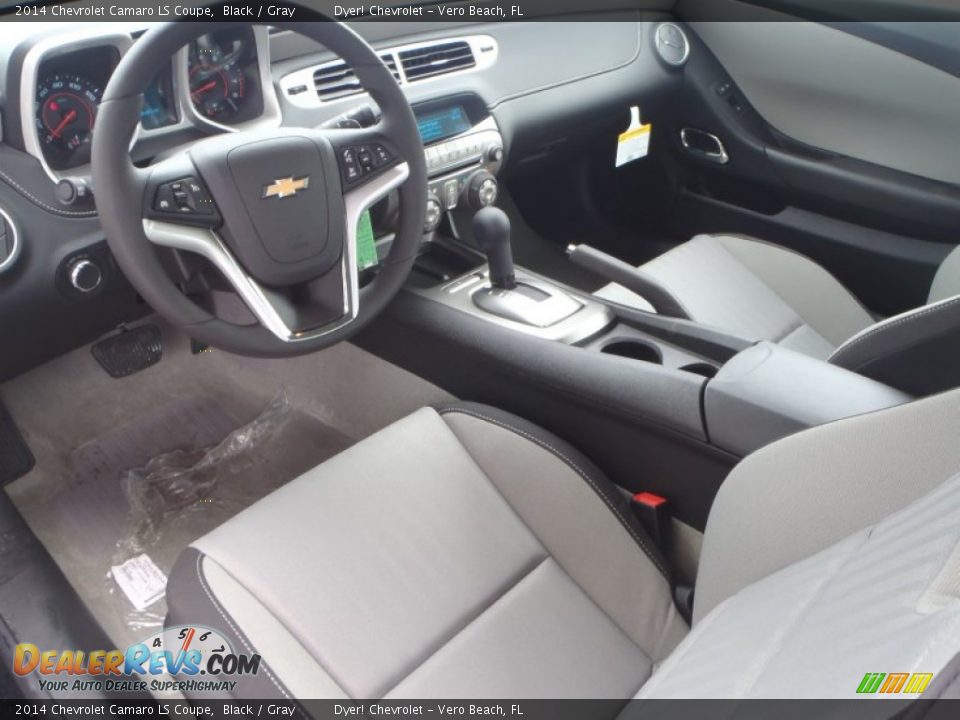 Gray Interior - 2014 Chevrolet Camaro LS Coupe Photo #9