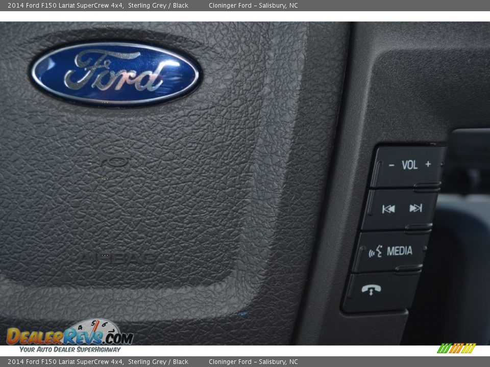 2014 Ford F150 Lariat SuperCrew 4x4 Sterling Grey / Black Photo #26
