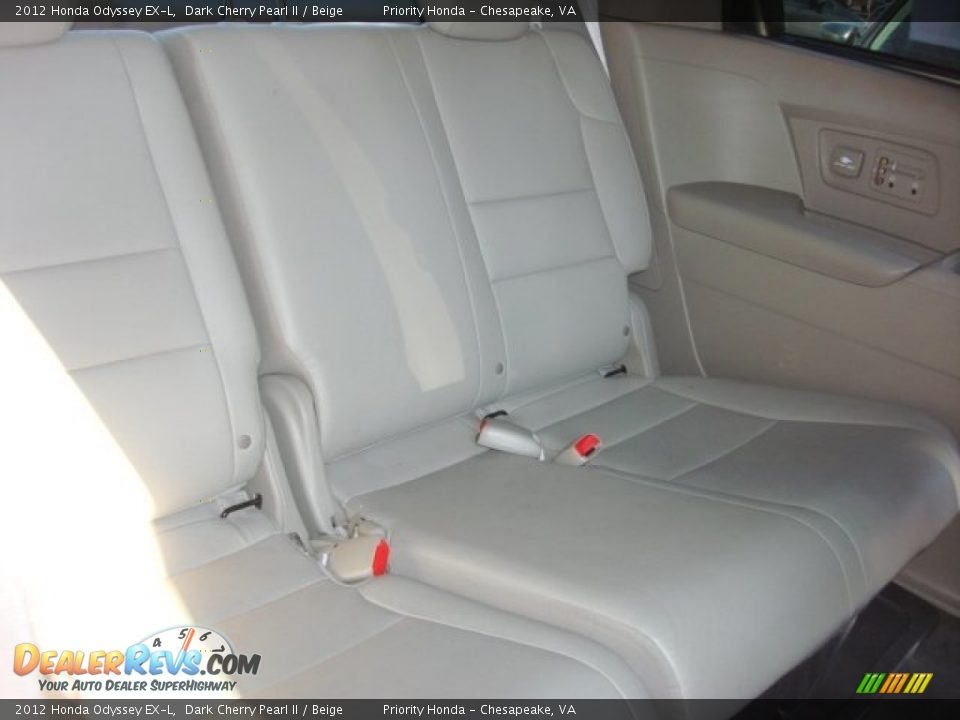 2012 Honda Odyssey EX-L Dark Cherry Pearl II / Beige Photo #14