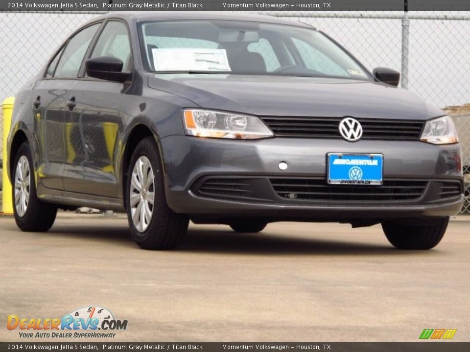 2014 Volkswagen Jetta S Sedan Platinum Gray Metallic / Titan Black Photo #1