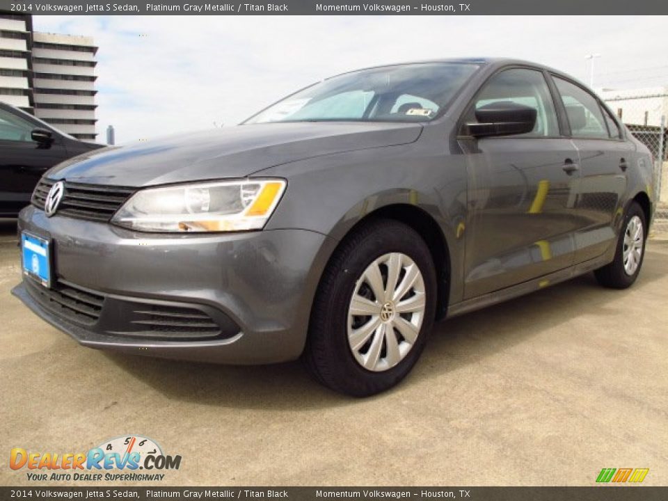 2014 Volkswagen Jetta S Sedan Platinum Gray Metallic / Titan Black Photo #3