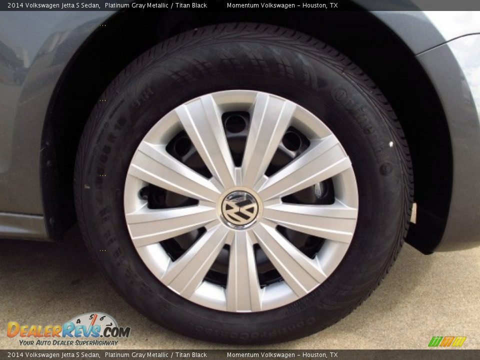 2014 Volkswagen Jetta S Sedan Platinum Gray Metallic / Titan Black Photo #7