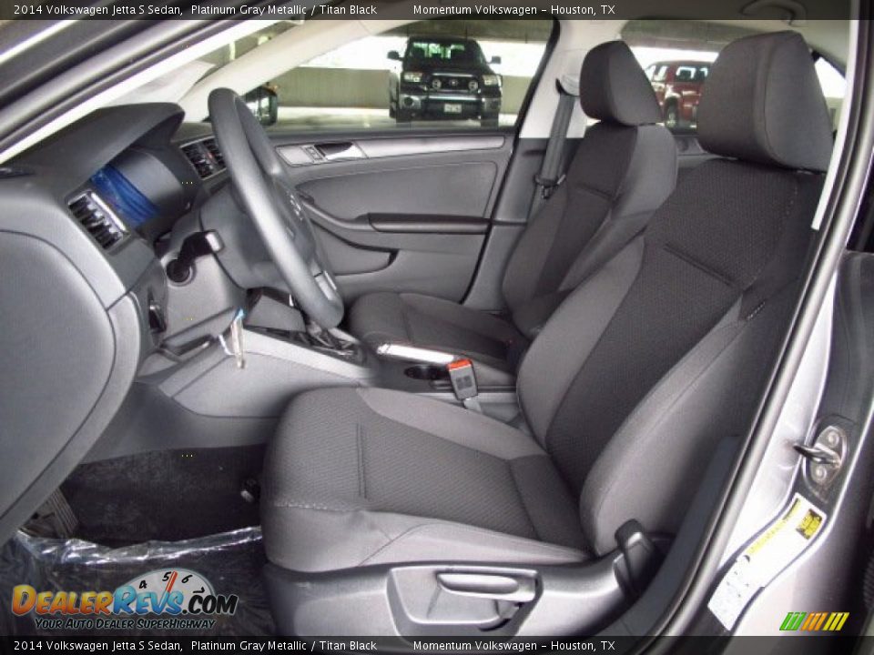 2014 Volkswagen Jetta S Sedan Platinum Gray Metallic / Titan Black Photo #10