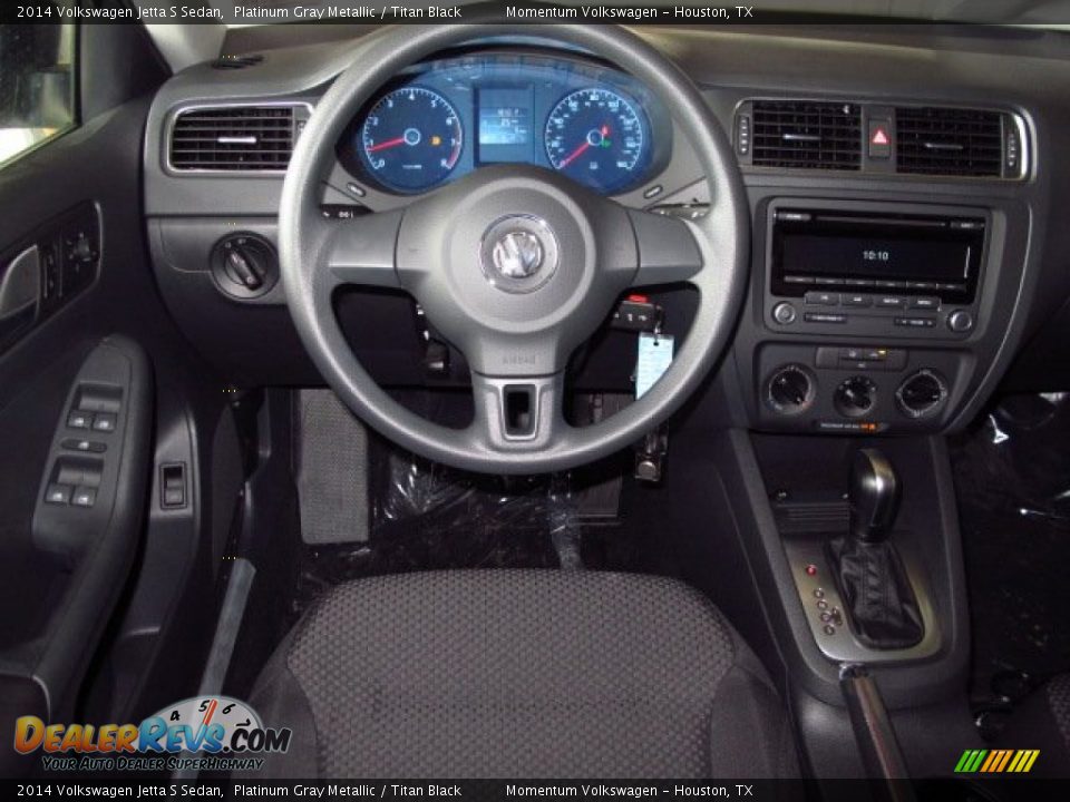 2014 Volkswagen Jetta S Sedan Platinum Gray Metallic / Titan Black Photo #13
