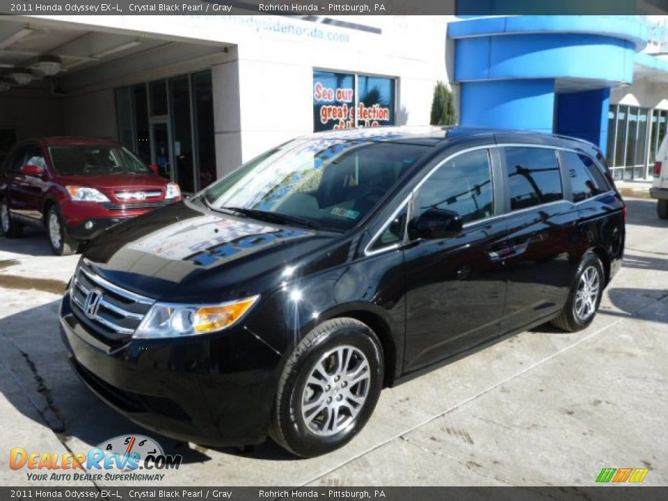 2011 Honda Odyssey EX-L Crystal Black Pearl / Gray Photo #1