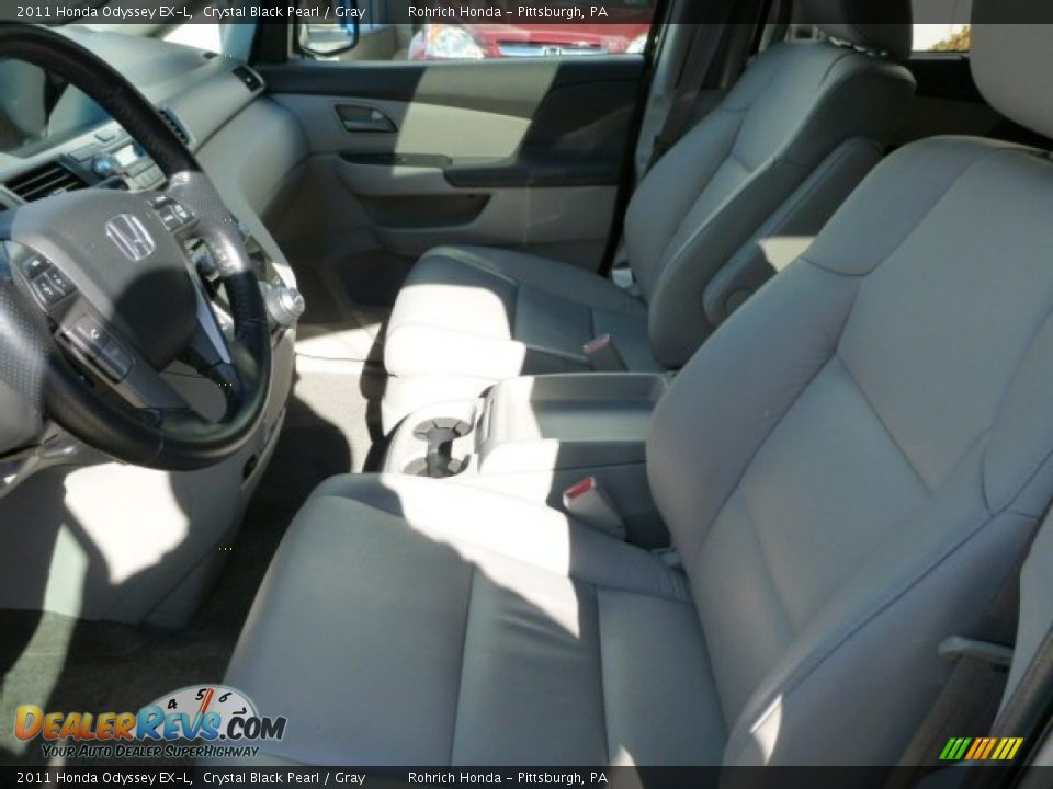 2011 Honda Odyssey EX-L Crystal Black Pearl / Gray Photo #4