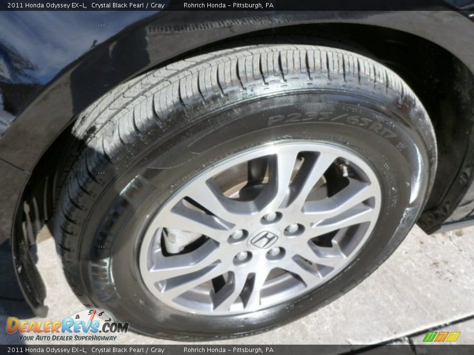 2011 Honda Odyssey EX-L Crystal Black Pearl / Gray Photo #8