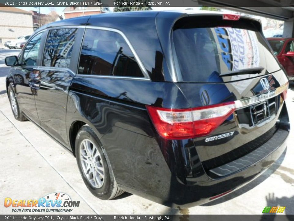 2011 Honda Odyssey EX-L Crystal Black Pearl / Gray Photo #10