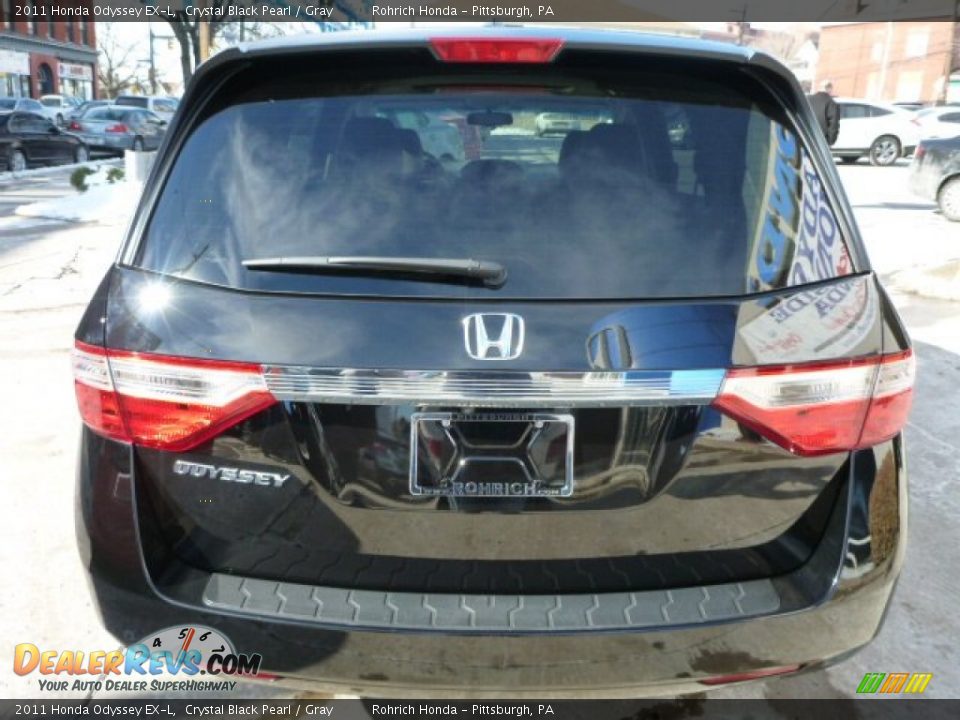 2011 Honda Odyssey EX-L Crystal Black Pearl / Gray Photo #11